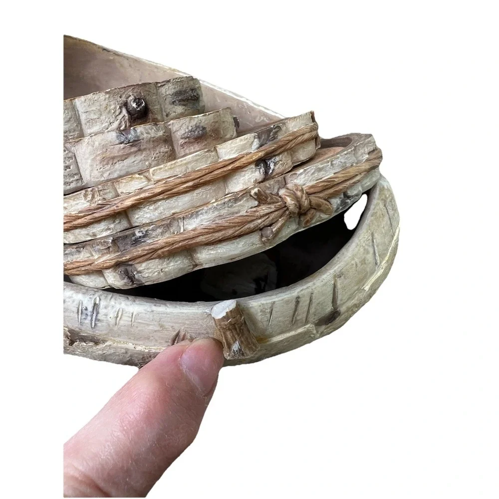 Coasters - Rustic  Canoe Coaster 5pc Set‎ Cabin Lodge